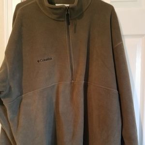 Columbia 1/2 Zip, Green Gray 2xl  Fleece  Zipper